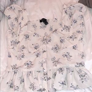 Fit and flare white crop top